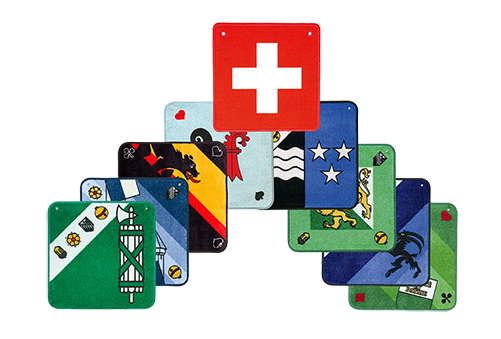 Jassteppiche mit Kantonswappen oder Schweizer Flagge günstig online kaufen mit grosser Auswahl