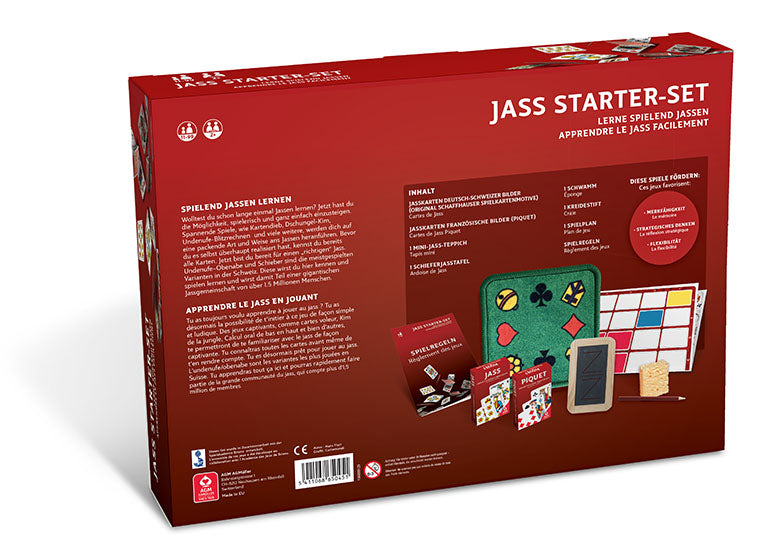 Jass Starter-Set - spielend Jassen lerne Rückseite des Spiels mit Anleitung günstig kaufen