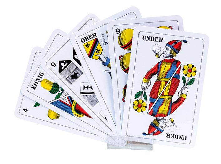 Kaiserspiel das beliebte Kartenspiel aus der Innerschweiz für Jasser. Jasskarten einzeln ohne Schachtel