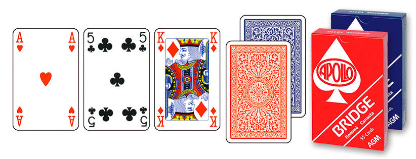 Apollo Bridge Kartenspiel blau von AGM günstig online auf Jasswelt.ch kaufen. Rückseite blau und rot