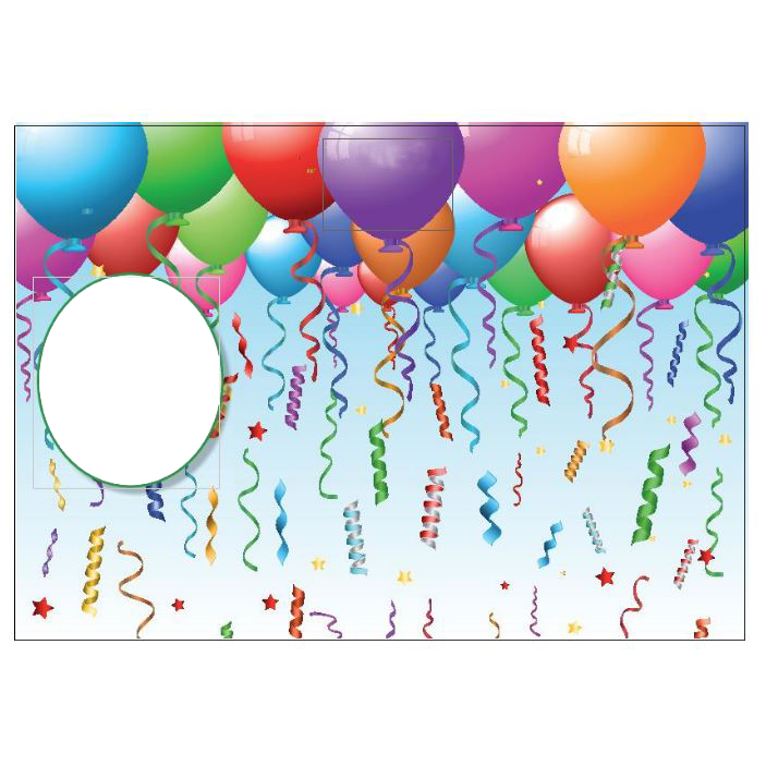 Personalisiertes Foto-Tischset mit Ballon Vorlage selber gestalten für Party. Günstig online kaufen.
