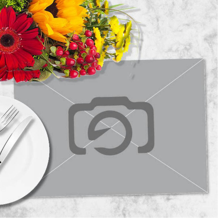 Personalisiertes Foto-Tischset mit neutraler Vorlage selber gestalten für Jubiläum. Günstig online kaufen.