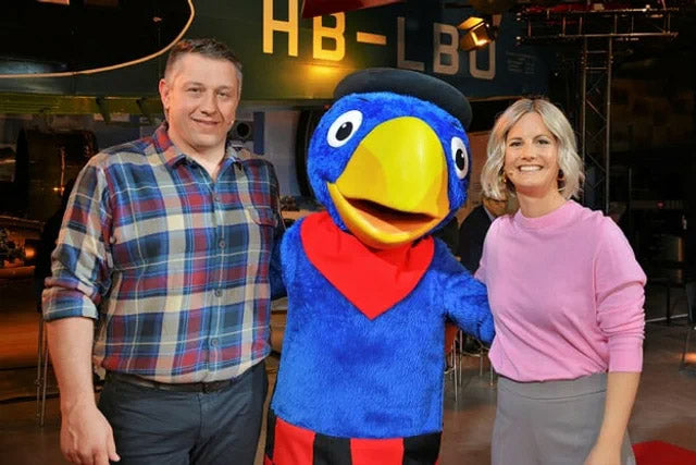 Samschtig Jass vom 16.4.2022 mit Globi als Gast bei Fabienne Bamert und Jörg Abderhalden