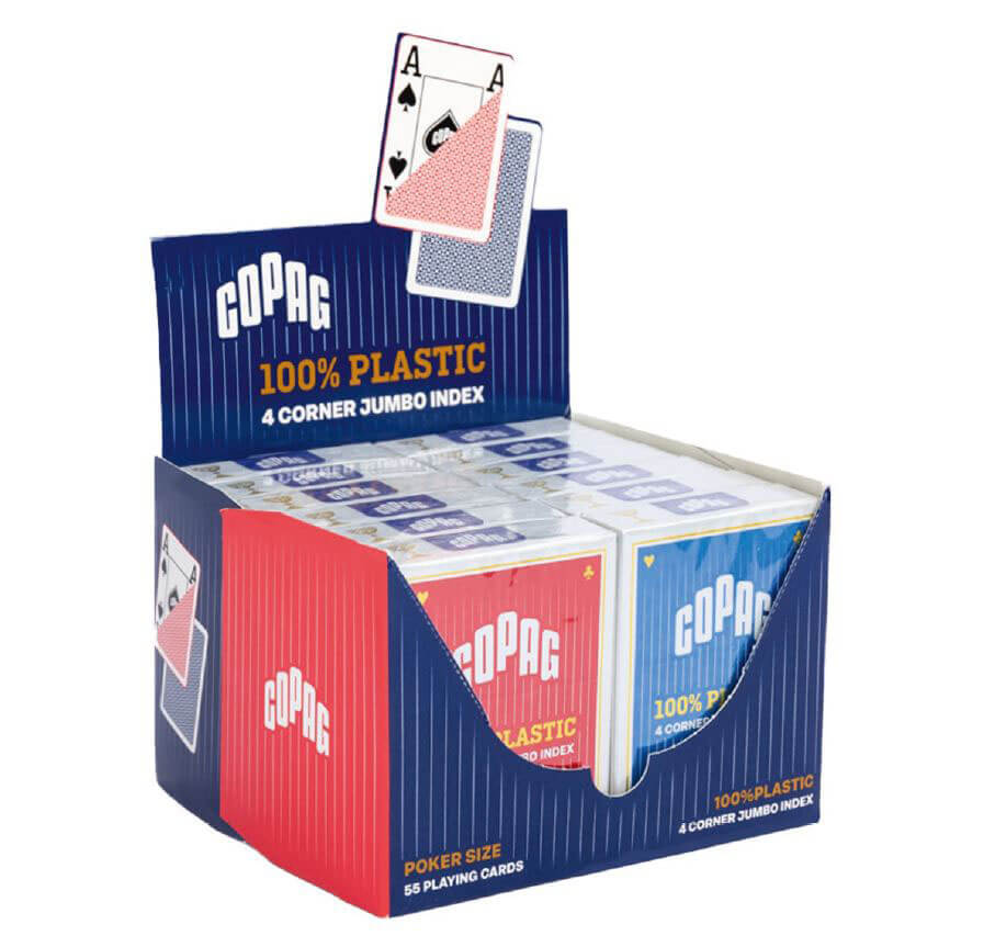 COPAG 12er-Pack Pokerkarten Display 100% PVC 4 Corner mit grossen Eckzeichen. Online kaufen