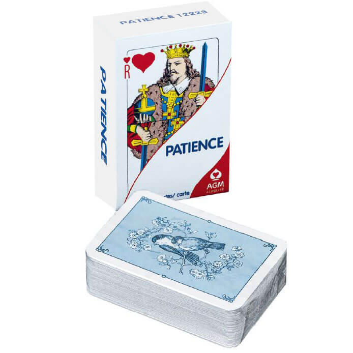 Patience Karten blau. Beliebtes Kartenspiel von AG Müller für Senioren günstig online kaufen.