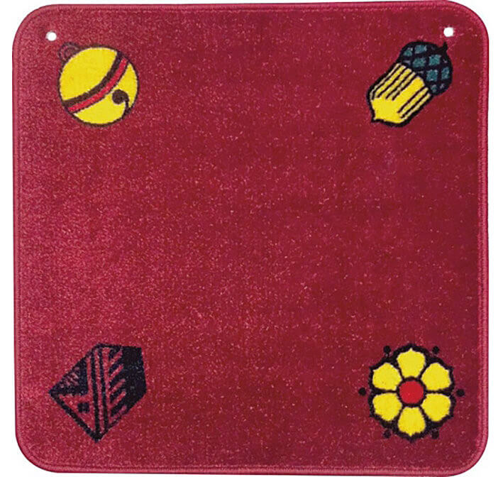 Jassteppich rot - Deutschschweizer Jass-Symbole von AGM günstig online kaufen auf Jasswelt.ch