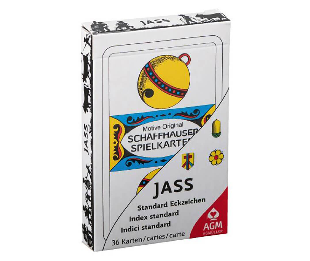Deutschschweizer Jasskarten Standard mit Scherenschnitt Motiv in Kartonfaltetui. Online günstig kaufen.