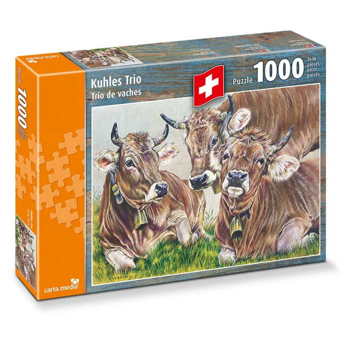 Kuhles Trio Puzzle mit 1000 Teilen von Cartamedia ab 12 Jahren