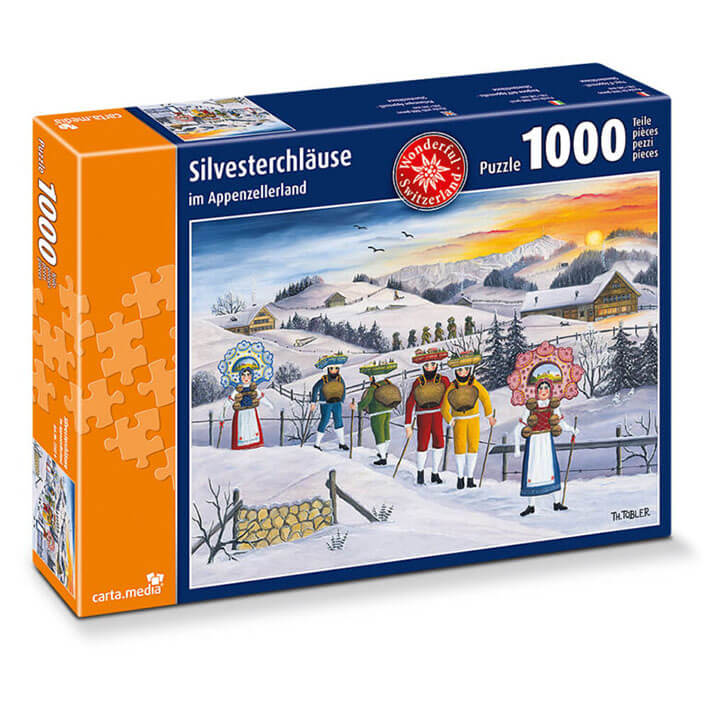 Silvesterchläuse Puzzle mit 1000 Teilen aus dem Appenzellerland, günstig kaufen bei Jasswelt.ch