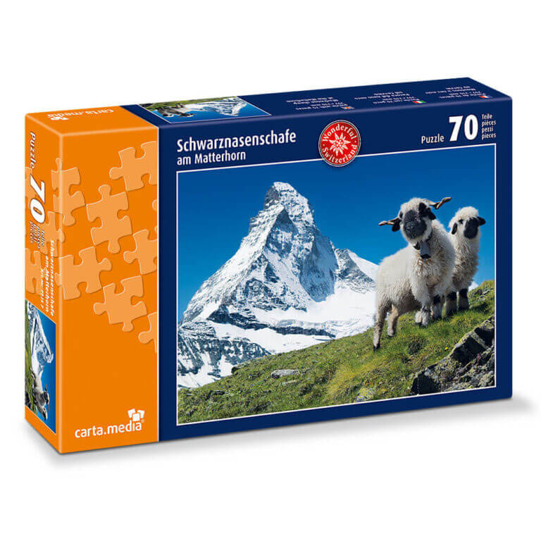 Schwarznasenschafe am Matterhorn Puzzle mit 70 Teilen für Kinder ab 4 Jahren online kaufen