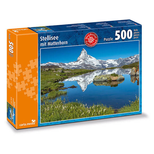 Stellisee mit Matterhorn Puzzle 500 Teile günstig online kaufen bei Jasswelt.ch