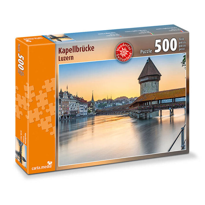 Kapellbrücke Luzern Puzzle mit 500 Teilen von Cartamedia, günstige bei Jasswelt.ch kaufen