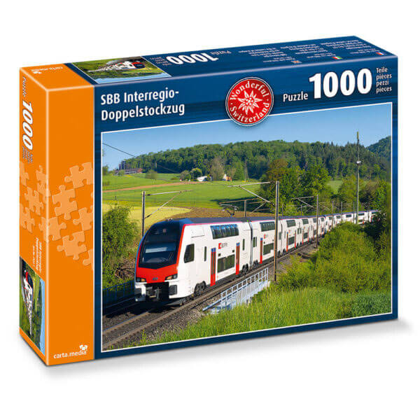 SBB Interregio-Doppelstockzug Puzzle mit 1000 Teilen für Jung und Alt. Günstig online kaufen.