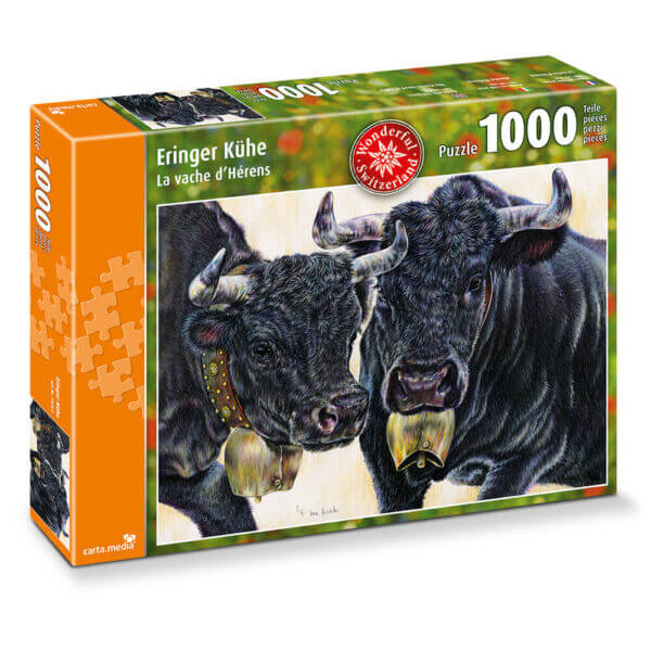 Eringer Kühe ein Puzzle mit 1000 Teilen für Jung und Alt. Günstig bei Jasswelt.ch kaufen.