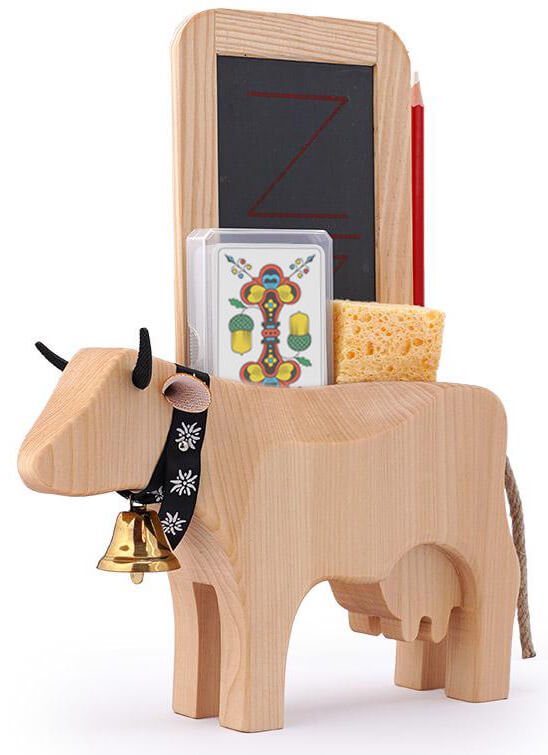 Original Trauffer Jass Kuh geölt mit Deutschschweizer Jasskarten und Jasstafel günstig kaufen