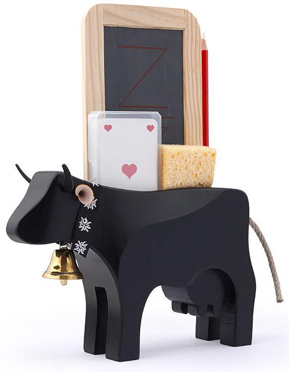 Original Trauffer Jasskarten Kuh schwarz mit französischen Piquet Jasskarten und Jasstafel günstig online kaufen