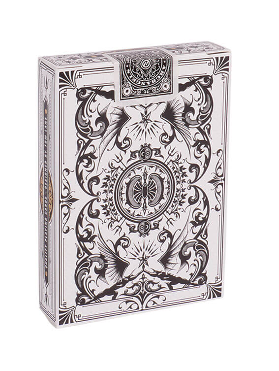 Bicycle Archangels Pokerkarten mit exklusivem Design. Günstig online kaufen. Rückseite Verpackung.