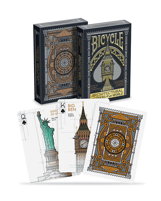Bicycle Architectural Wonders of the World Pokerkarten für Design Fans und als Geschenkidee. Architektur