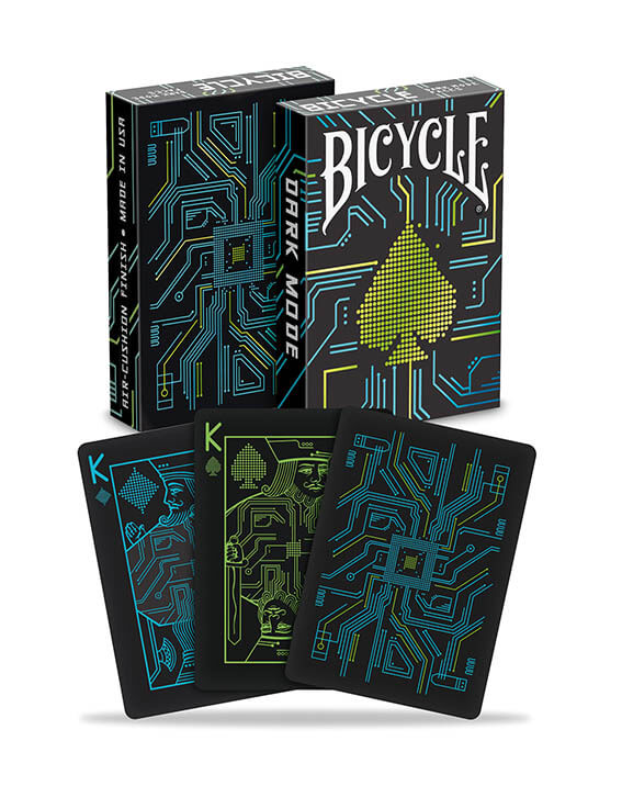 Bicycle Dark Mode Pokerkarten mit einem modernen digitalen Design. Online günstig kaufen. bei Jasswelt