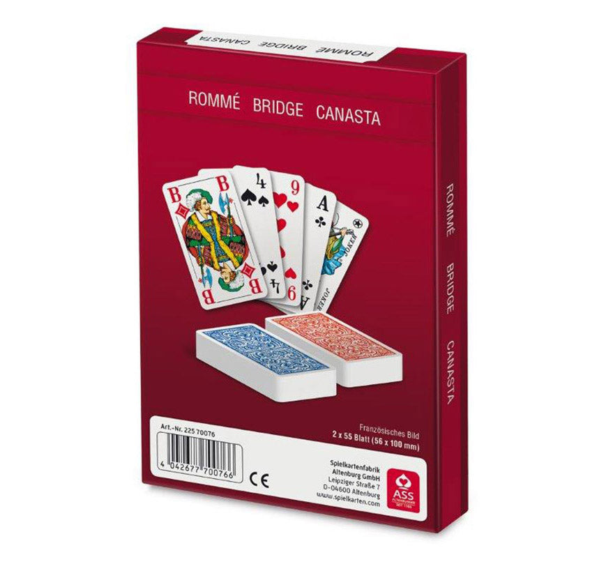 ASS Senioren Rommé mit extra grossen Karten und Zahlen. Kartenspiel für Bridge, Canasta.
