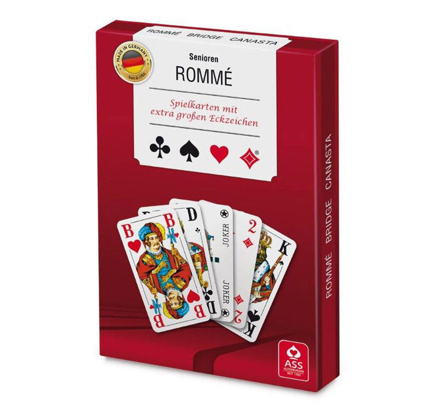 ASS Senioren Rommé mit extra grossen Karten und Zahlen. Kartenspiel für Erwachsene günstig kaufen