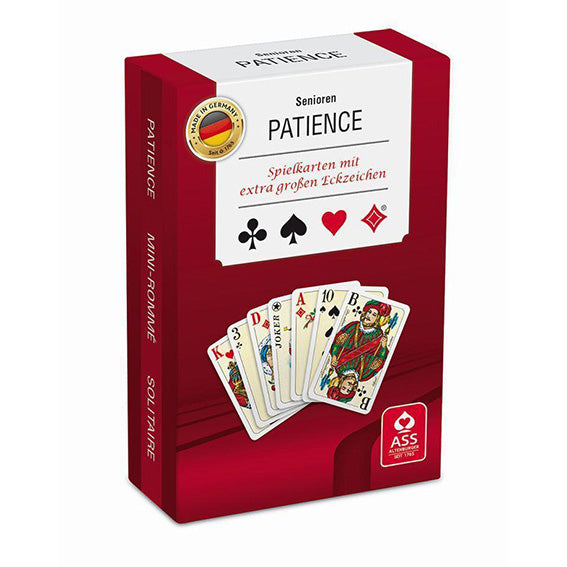 ASS Senioren Patience Kartenspiel für Senioren mit extra grossen Eckzeichen. Schnell lieferbar.