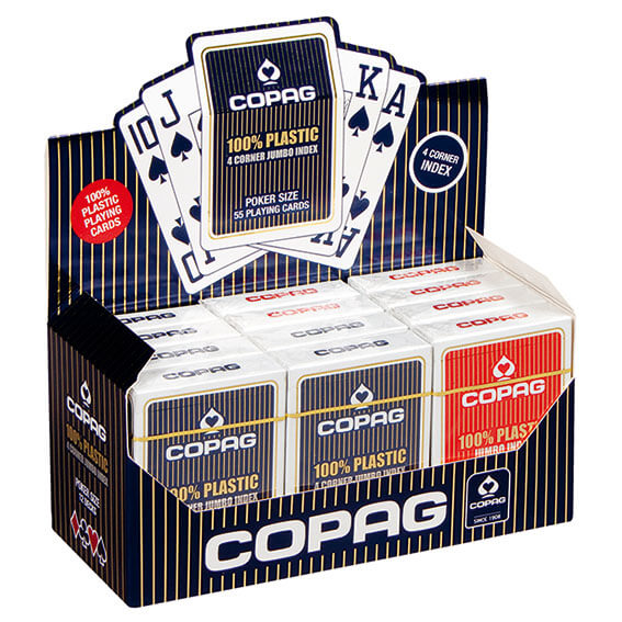 COPAG 12er-Pack Pokerkarten Display 100% PVC 4 Corner mit grossen Eckzeichen. Online kaufen