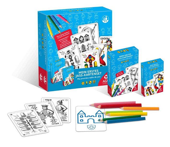 Mein erstes Jass-Karten-Set mit Deutschschweizer Spielkarten für Kinder online kaufen