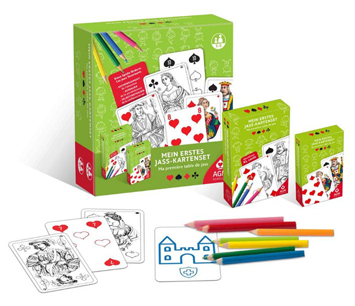 Mein erstes Jass-Karten-Set (F-CH) für Kinder günstig online kaufen auf jasswelt.ch