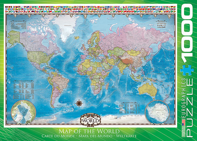 Map of the World Puzzle 1000 Teile von Eurographics für Erwachsene günstig online kaufen