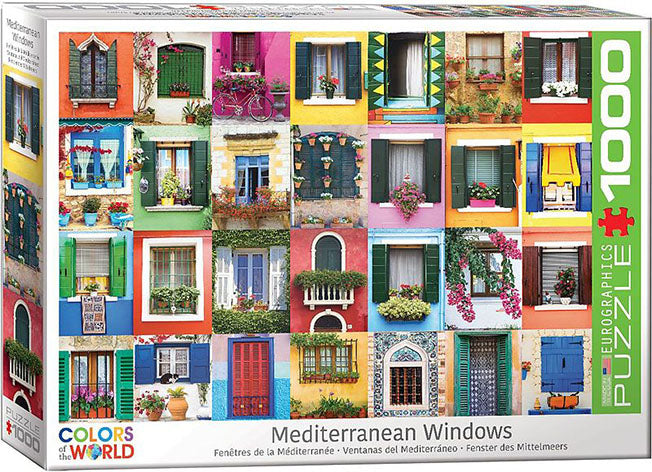 Mittelmeerfenster Puzzle 1000 Teile von Eurographics für Senioren und Erwachsene kaufen Mediterranean Windows
