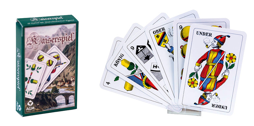 Kaiserspiel das beliebte Kartenspiel aus der Innerschweiz für Jasser. Jasskarten einzeln