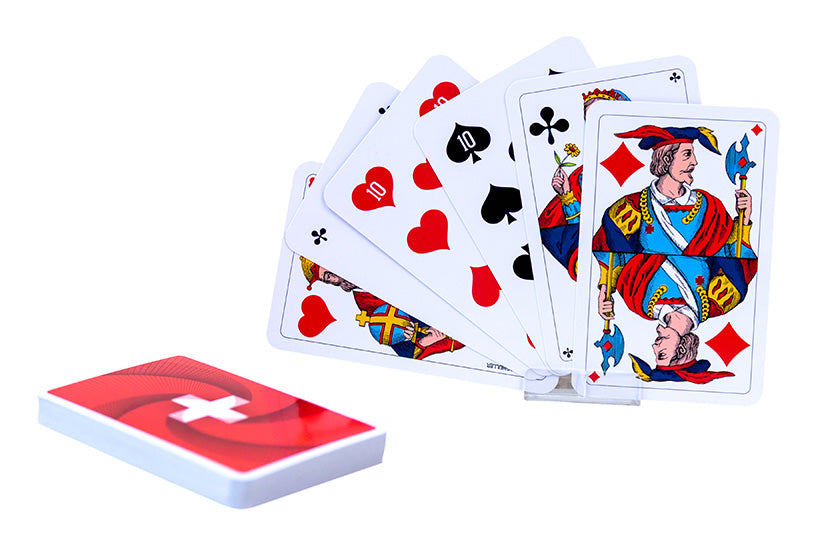 Piquet Jasskarten mit Schweizer Kreuz. Französische Karten für Jasser günstig online kaufen