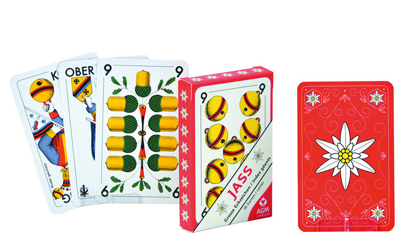 Edelweiss OPTI Jasskarten mit extra grossen Zahlen für gute Lesbarkeit und günstig kaufen