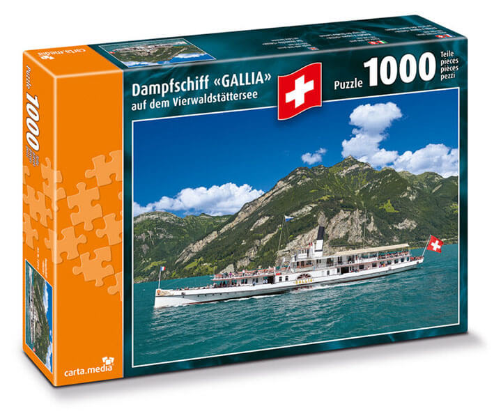 Dampfschiff "Gallia" ein Puzzle mit 1000 Teilen für Kinder ab 12 Jahren sowie Erwachsene und Senioren.