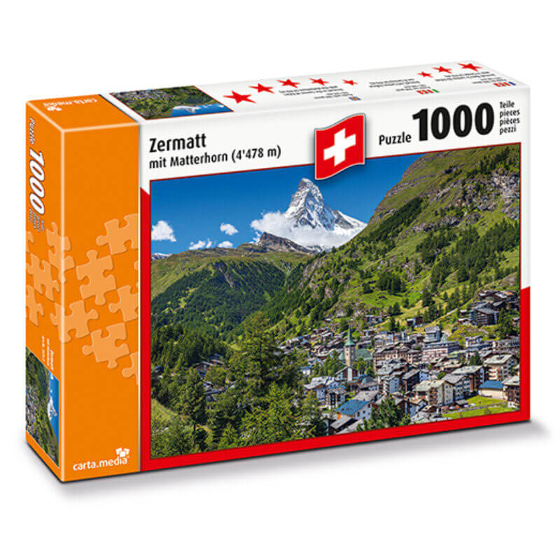 Zermatt mit Matterhorn Puzze mit 1000 Teile für Jung und Alt von carta.media. Jetzt online kaufen.