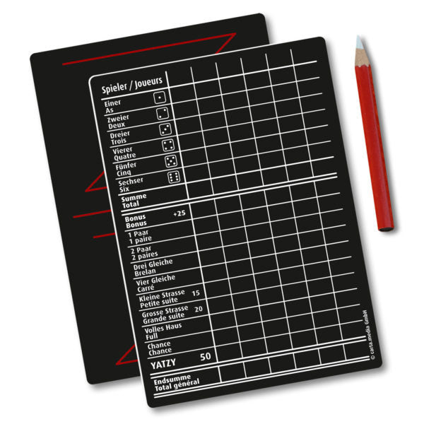 Yatzy- & Jass-Tafel mit Kreidestift für Jasser und Kinder günstig online kaufen
