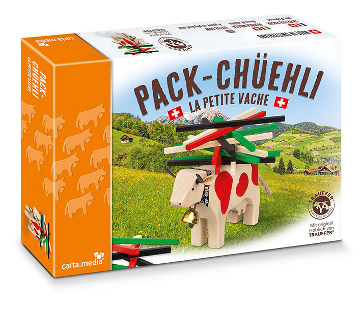 Pack-Chüehli beliebtes Kinderspiel mit Trauffer Holzkuh günstig online kaufen