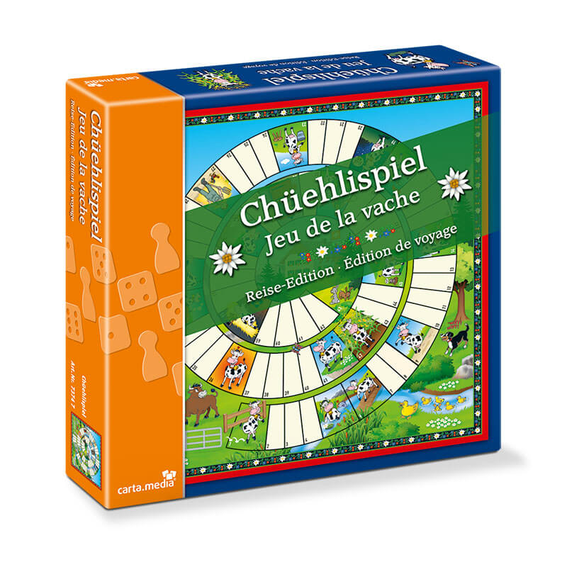 Chüehlispiel Reiseausgabe / Jeu de la vache von carta.media in Schachtel verpackt. Günstig kaufen für Kinder