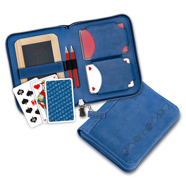 Premium Jassgarnitur Blue Sky mit französischen Piquet Jasskarten günstig online kaufen.