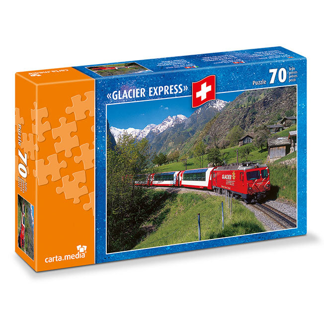 Glacier Express bei Stalden Puzzle 70 Teile für Kinder und Familie von carta.media günstig kaufen
