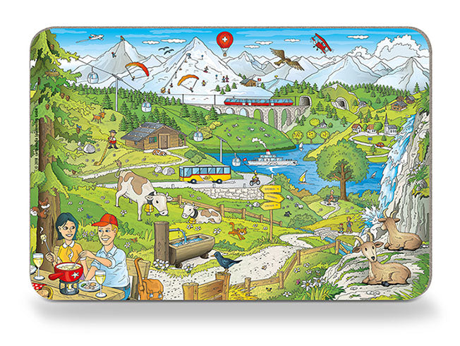 Frühstücksbrettchen/Schneidebrettchen Schweizer Bergwelt. Beliebtes Geschenk günstig kaufen online.
