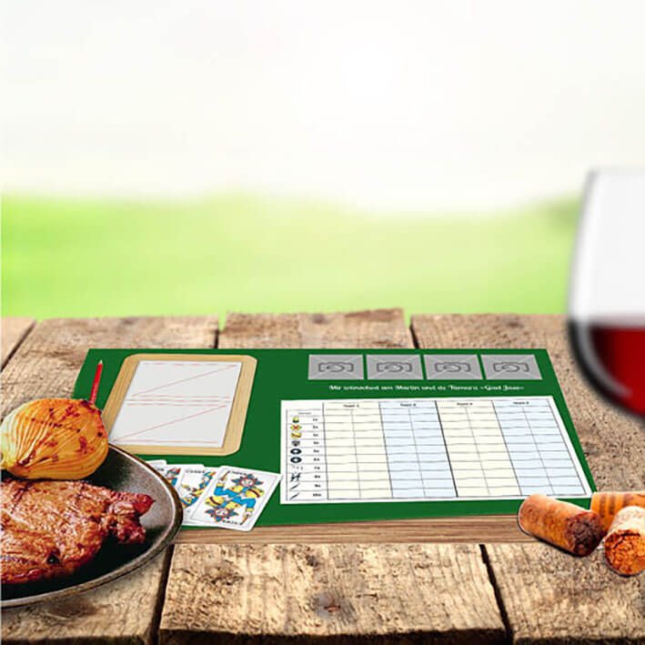 Personalisierte Tisch-Sets mit Deutschschweizer Jasskarten für Geburtstag, Hochzeiten, Jubiläen.. Günstig online kaufen