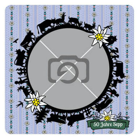 Personalisierter Jassteppich Edelweiss. Individuell bedruckten mit Foto und Text. oder Firmenlogo. Individuell drucken.